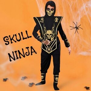 NWT Skull Ninja  Fun World Boy's Halloween Costume Size S (6/7)